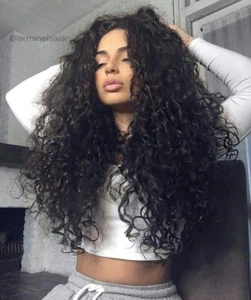 Women Afro Curly Kinky Full Long Wig Curly Hair Wigs Brazilian Fancy Cosplay - Picture 1 of 15