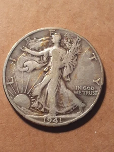 1941 S   WALKING LIBERTY HALF DOLLAR - Picture 1 of 2