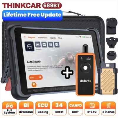 ThinkScan 689BT OBD2 KFZ Profi Diagnosegerät Scanner 34 Reset ECU-Coding CAN-FD - Bild 1 von 4