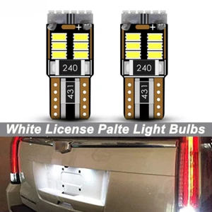 2pcs White LED License Plate Light Bulbs for Escalade 1999-2021 T10 168 175 194 - Picture 1 of 9