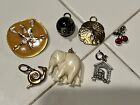 Miscellaneous Lot of Necklace Charms/Pendants and Pin [READ DESCRIPTION]