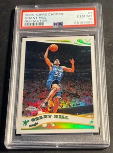 Grant Hill Topps 2005 refractor cromado #1 PSA 10 810/999 POP 6 - Imagen 1 de 1