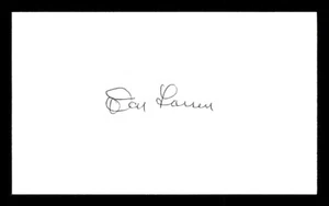 Don Larsen Autographed 3x5 Index Card Beckett Authentic - Picture 1 of 2