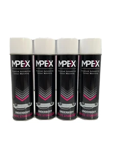 4 x Mpex White Stone Chip Anti Gravel Aerosol Spray Paint Oversprayable 500ml - Picture 1 of 9