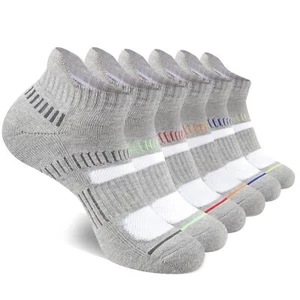 Mens Cotton Athletic Ankle Socks Performance Cushioned Breathable Low Cut Tab... - Picture 1 of 6