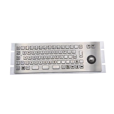 Industrial kiosk keypads custom vandal proof Metal Keyboards with Trackball - Image 1 of 4