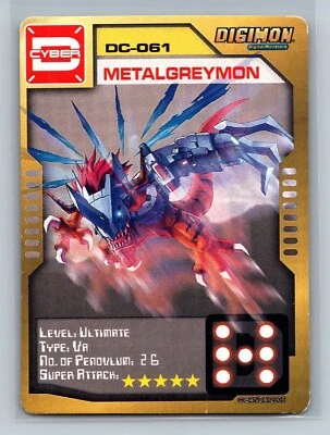 Digimon D-CYBER -  Metalgreymon DC-061 - Card Bandai Digi Battle Pendulum - Image 1 of 2