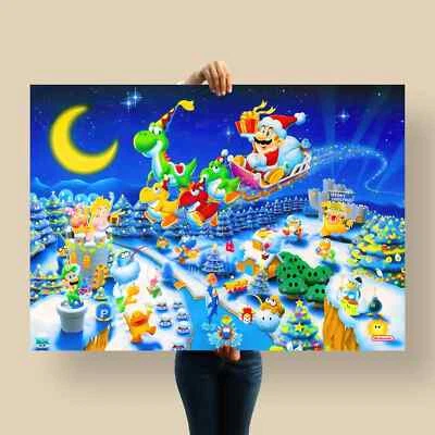 Super Mario Christmas Wonderland Poster – Art by Takahiro Kanie - Bild 1 von 4