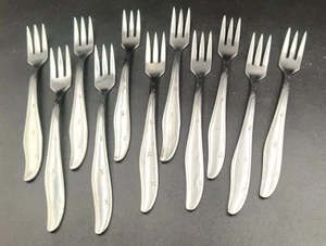 Set of 11 Marcrest CITATION pattern stainless cocktail seafood forks 5 5/8" - Picture 1 of 8