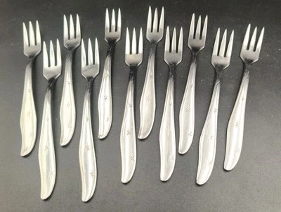 Juego de 11 tenedores Marcrest CITATION patrón acero inoxidable cóctel marisco 5 5/8" Foto 1 de 4
