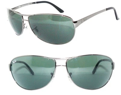 RAY BAN SONNENBRILLE GRAU GRÜN RB 3342 004 WARRIOR 3343 PILOT BRILLE 3387 FLIGHT - Bild 1 von 4