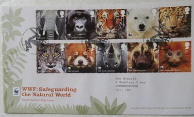 2011 SUPERB ROYAL MAIL FDC - WWF 10 x 1st STAMPS - ROYAL MAIL EDINBURGH - Image 1 of 2