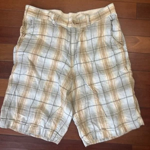 Tommy Bahama mens plaid relax shorts 100% linen relax fit size 32 - Picture 1 of 7