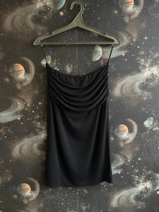 Vintage Gucci Mini Dress Runway Strapless Bustier Top 38 2000s Y2k Black - Picture 1 of 12