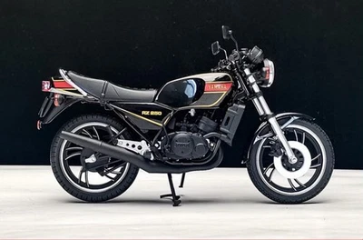 AOSHIMA 1/12 Scale YAMAHA RZ250 Black Motorcycle Diecast Model Toy Gift NIB - Image 1 of 4