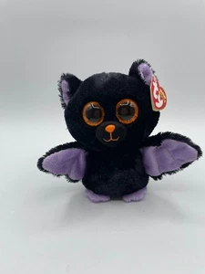 New Ty Beanie Boos Swoops Black Purple Bat 6" Tags 2013 Halloween - Picture 1 of 11