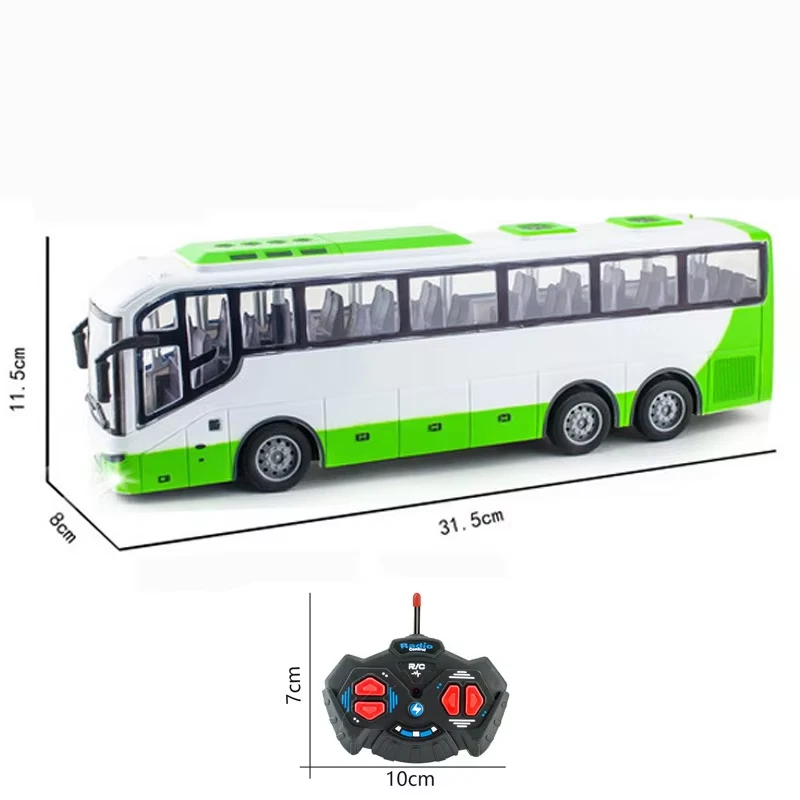 Rc Large Electric Bus Radio Controlled Car Tour Bus School Bus Model with LED Ra - Image 1 of 4