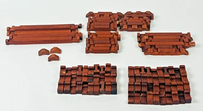 Wooden Building Blocks 96 pc Mixed Interlocking Pieces Creative Build Set - Image 1 of 4