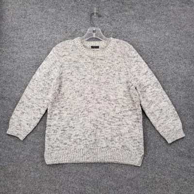 Suéter Theory Mujer M Gris Medio Terry Rainee Marl Cuello Redondo Pullover Tejido Foto 1 de 4