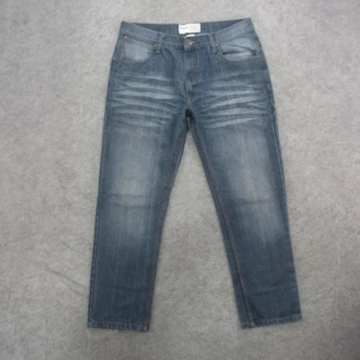 Paper Denim & Cloth Jeans Mens 34x30 Blue Faded Distressed Whiskered 5-Pocket - Image 1 of 4