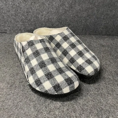 Fieltro de lana de oveja BIRKENSTOCK Zermatt para hombre talla 10 blanco a cuadros Foto 1 de 4