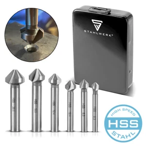 STAHLWERK HSS Kegelsenker 6er Set 90° 6,3-20,5 mm Senker Versenker Senkbohrer - Bild 1 von 10
