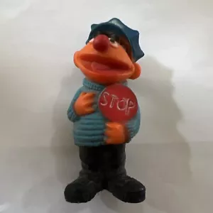 Vintage Sesame Street Muppets 2" Ernie with Stop Sign PVC Toy Figure - Picture 1 of 4