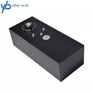 Black 15 Gallon 60L Top-feed Race Drift Aluminum Fuel Cell Tank w/ Level Sender - Picture 1 of 6