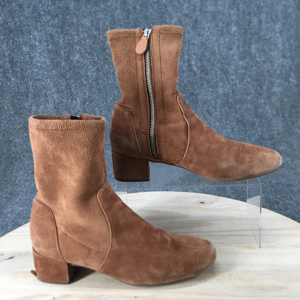 Gentle Souls by Kenneth Cole Botas Mujer 8.5 M Ella Botines Marrón Gamuza Foto 1 de 4