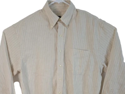 Jos A Bank Traveler's Collection Beige Long Sleeve Linen Button Down Shirt, Sz L - Image 1 of 4