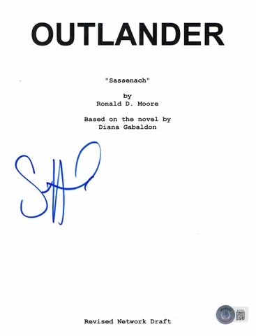 SAM HEUGHAN SIGNED AUTOGRAPH OUTLANDER FULL SCRIPT BECKETT BAS Cover