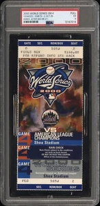 DEREK JETER WS HR #1 FULL TICKET 2000 WORLD SERIES GAME 4 YANKEES VS METS PSA 5 - Picture 1 of 12