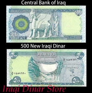 IRAQI DINAR NEW  3 X 500 DINAR NOTES UNCIRCULATED LOT OF 3 NOTES - Picture 1 of 2