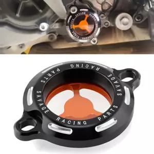 Engine Oil Filter Cover Clearness Cap For SX-F XC-W XC-F XC-W EXC RC DUKE ADV - Picture 1 of 24