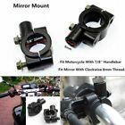 8mm Mirror Mount Holders Bracket Clamp For 7/8" 22mm Handlebar ATV Motorcycle