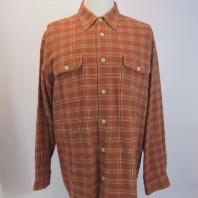 Camisa Bob Timberlake Para Hombre Abotonada XL Rojo Cepillo Popper Leñador Tejido de Lona Foto 1 de 4