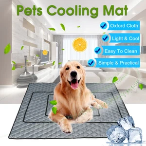 Pet Dog Cooling Mat Non-Toxic Cool Pad Pet Bed For Summer Dog Cat Puppy M/L/XL - Picture 1 of 9