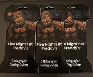 Five Nights At Freddy's FNAF holografische Handelsaufkleber x3 Packungen PRIZM Booster - Bild 1 von 2