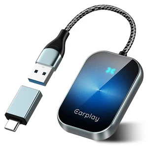 Carplay Wireless Adapter, 2024 USB CarPlay Wireless Mini Dongle with USB C/A ... - Picture 1 of 12