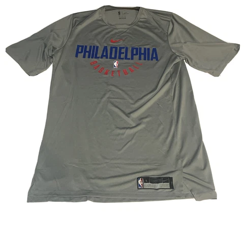 Philadelphia 76ers Shooting Shirt Gray Men’s Nike Dri-Fit Player Issued Size:LT Cover