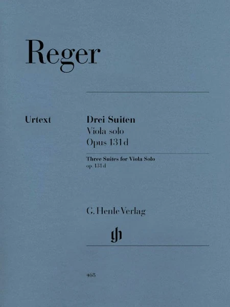 Max Reger Three Suites for Viola Solo Op 131d Sheet Music Viola Solo 051480468 - Image 1 of 1