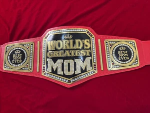 Cinturones de campeonato World Greatest Mom Gift 2 mm latón adulto tamaño rojo - Imagen 1 de 6