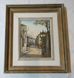 Vintage AP Lambert signed French Oil Painting on Canvas Paris Montmartre - Picture 1 of 9