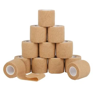 12 Pack Self Adherent Wrap Bandages 2 Inch x 5 Yards for Sports Wrist Athletic - Picture 1 of 7