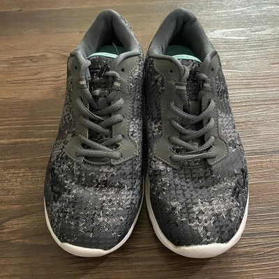 Fila sz 8.5 Gray Teal Knit Sneakers Lightweight Athletic Running Shoes - Image 1 of 4