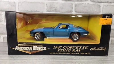 ERTL American Muscle Blue 1967 Corvette Sting Ray 427 1:18 Diecast Sealed 32272 - Image 1 of 4