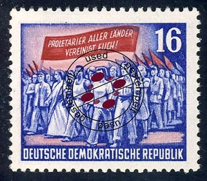347 Karl Marx 16 Pf O estampado - Imagen 1 de 1