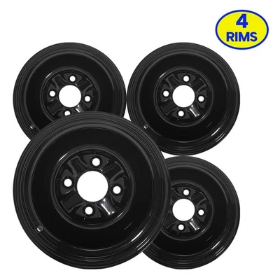 Set 4 rim wheels 12x8.5 fit Kubota RTV X900 X1100 X1120 X1140 4/110 steel Foto 1 de 4