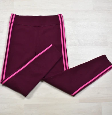 Adidas Ivy Park Ribbed Leggings 3 Stripes Athletic Gym Plus Size 1X Burgundy - Image 1 of 4