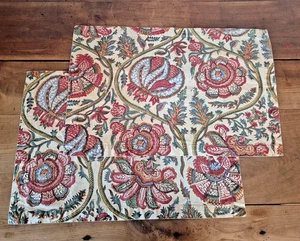 Set of 2 Pottery Barn Haylie Palampore Placemats Floral Paisley 100% Cotton - Picture 1 of 8